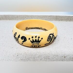 Jessica Kagan Cushman “Does this Bracelet make me Look Fat” Tan Bangle Bracelet